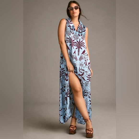 Anthropologie Corey Lynn Calter Sleeveless Shirt Dress Size Large - Picture 8 of 14